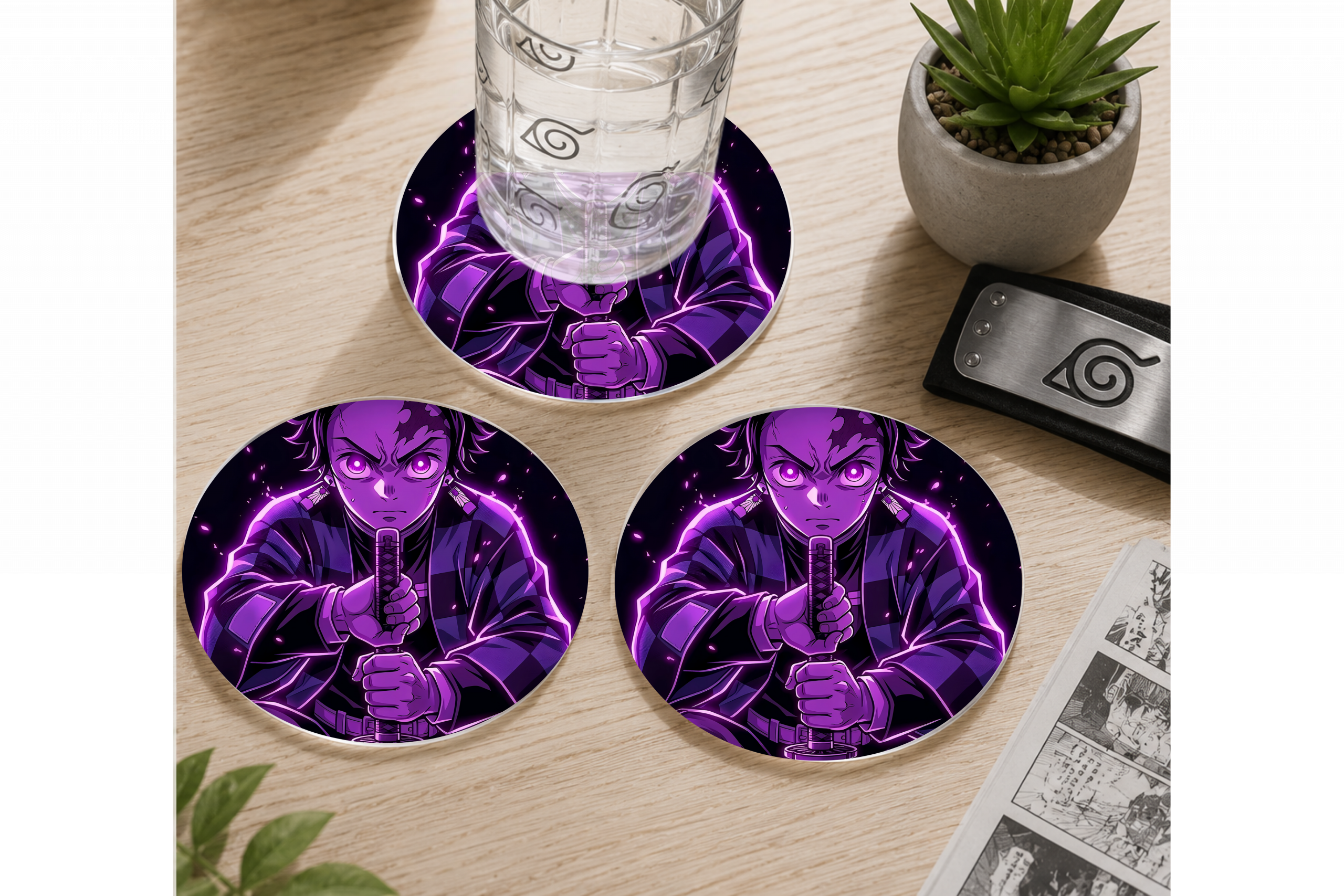 Posavaso Tanjiro purple - Imagen 2