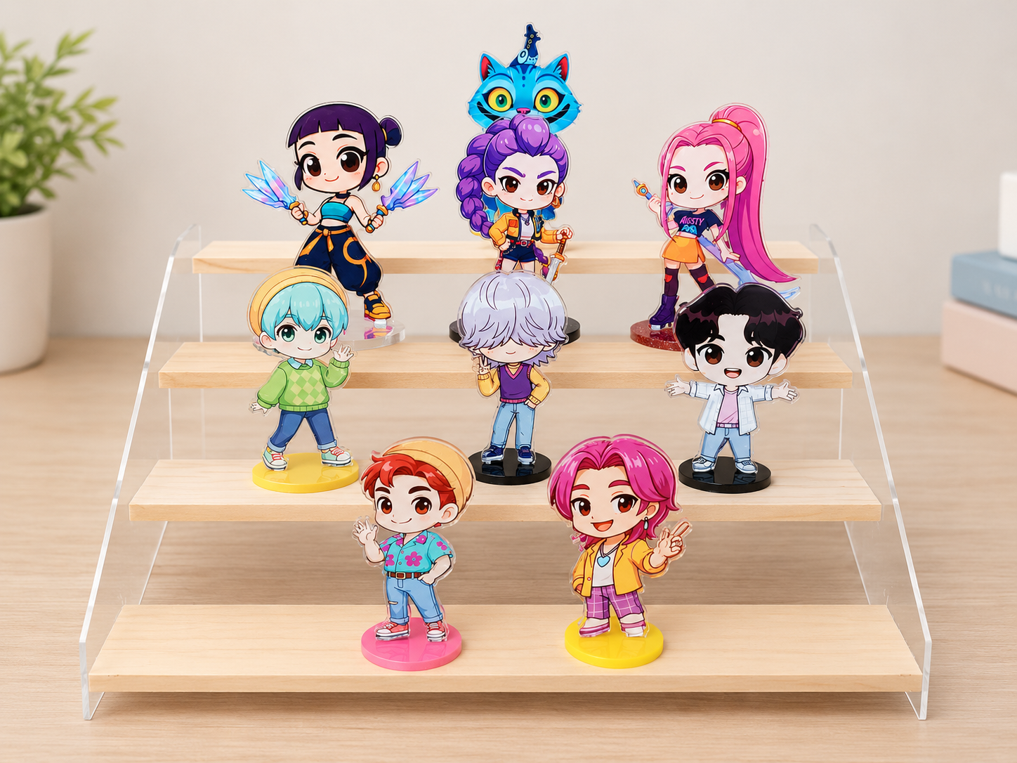 Chibis Kpop Demon Hunters y Saja Boys